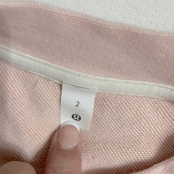 Lululemon Perfectly Oversized Crewneck Sweatshirt Pink Size 2 - Picture 7 of 7